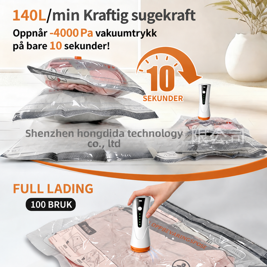 Smartpakk komplett vakuumoppbevaringssett